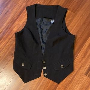 Vintage Tailored Black Vest